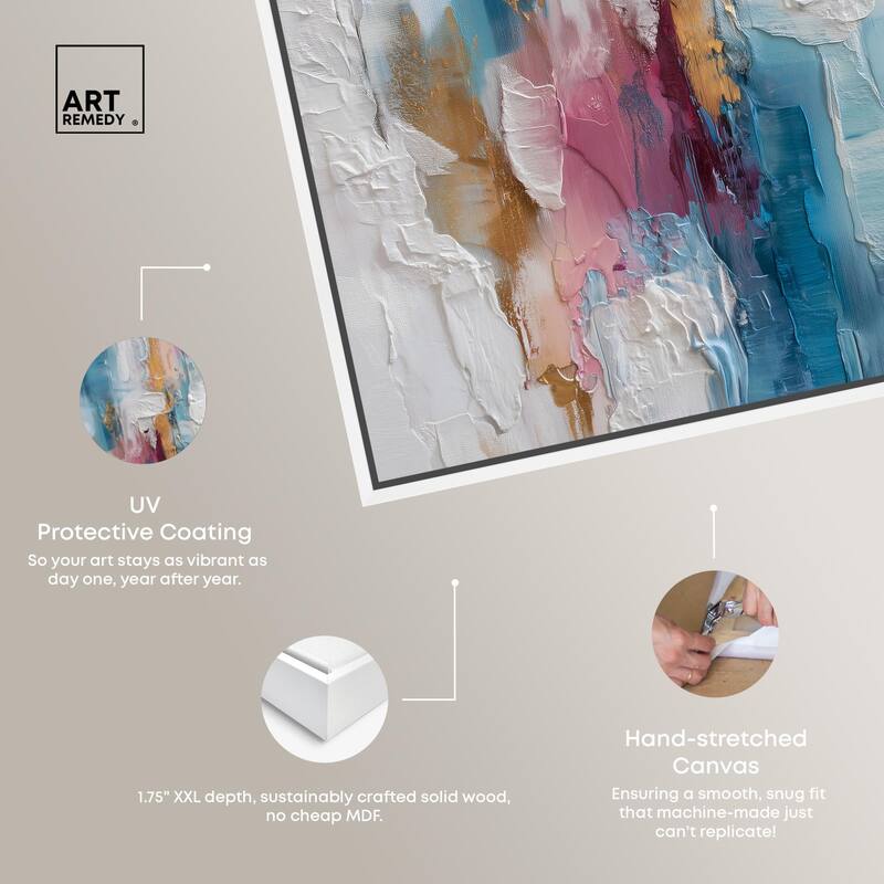 Petal Pink and Ocean Blue I Canvas by Art Remedy
