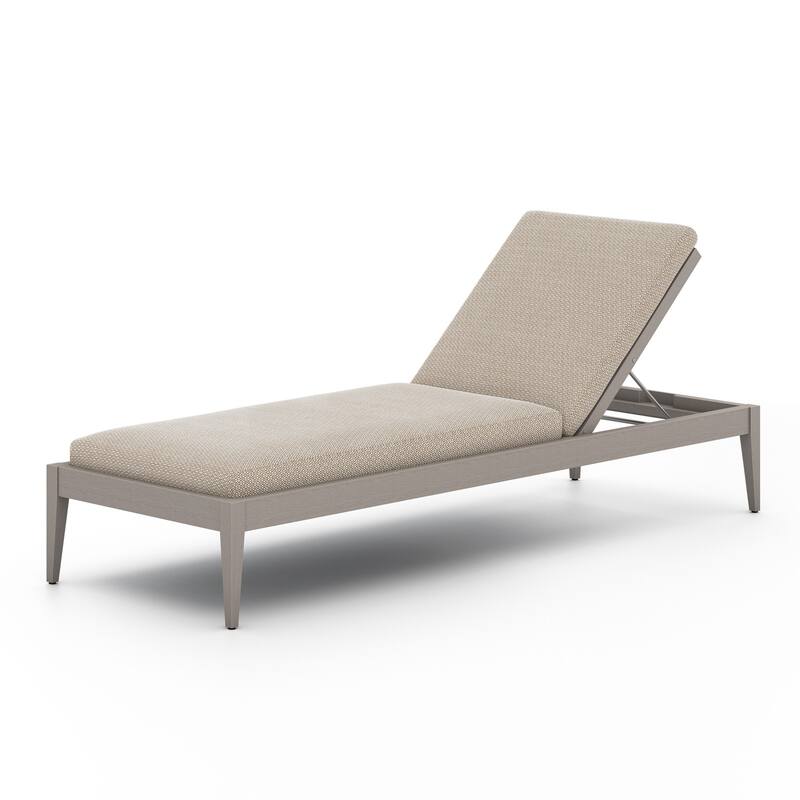 Atwood Outdoor Chaise Lounge-Washed Brown-FSC - 27.5W x 78.75D x 14.25H - Weathered Grey-FSC-Faye Sand