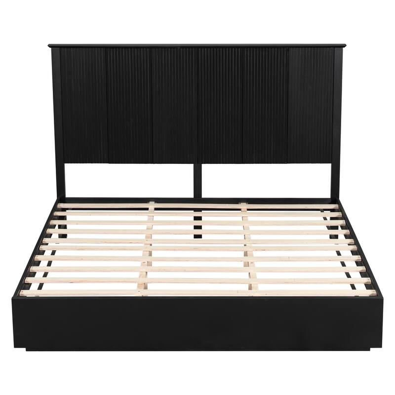 Christopher Knight Home - Brookhaven Modern Wooden Panel Bed with Vertical Slat Headboard