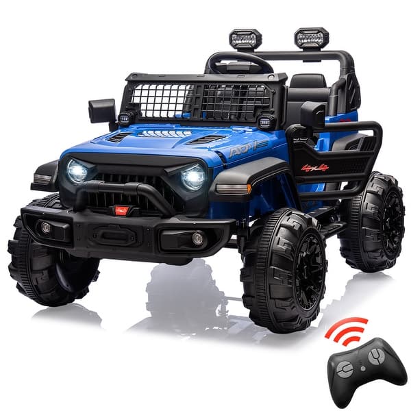 slide 2 of 25, 2 Seaters Kids Ride On Truck with Remote Control,20" Large Seat Ride On Car