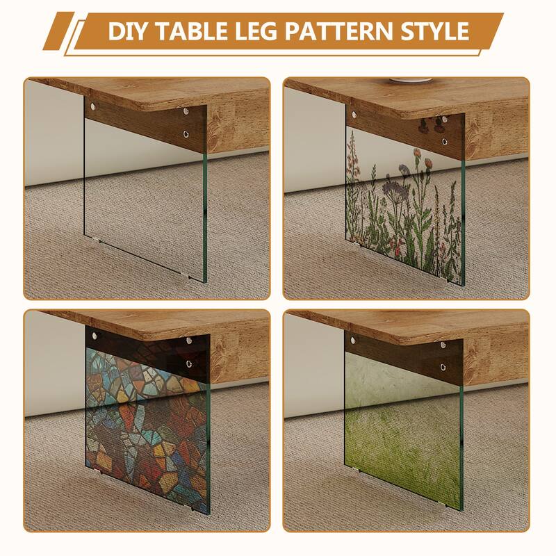 Multifunctional Lift-Top Coffee Table - Light Wood Finish, Tempered Glass Legs. Ideal for Modern Living Rooms and Offices.
