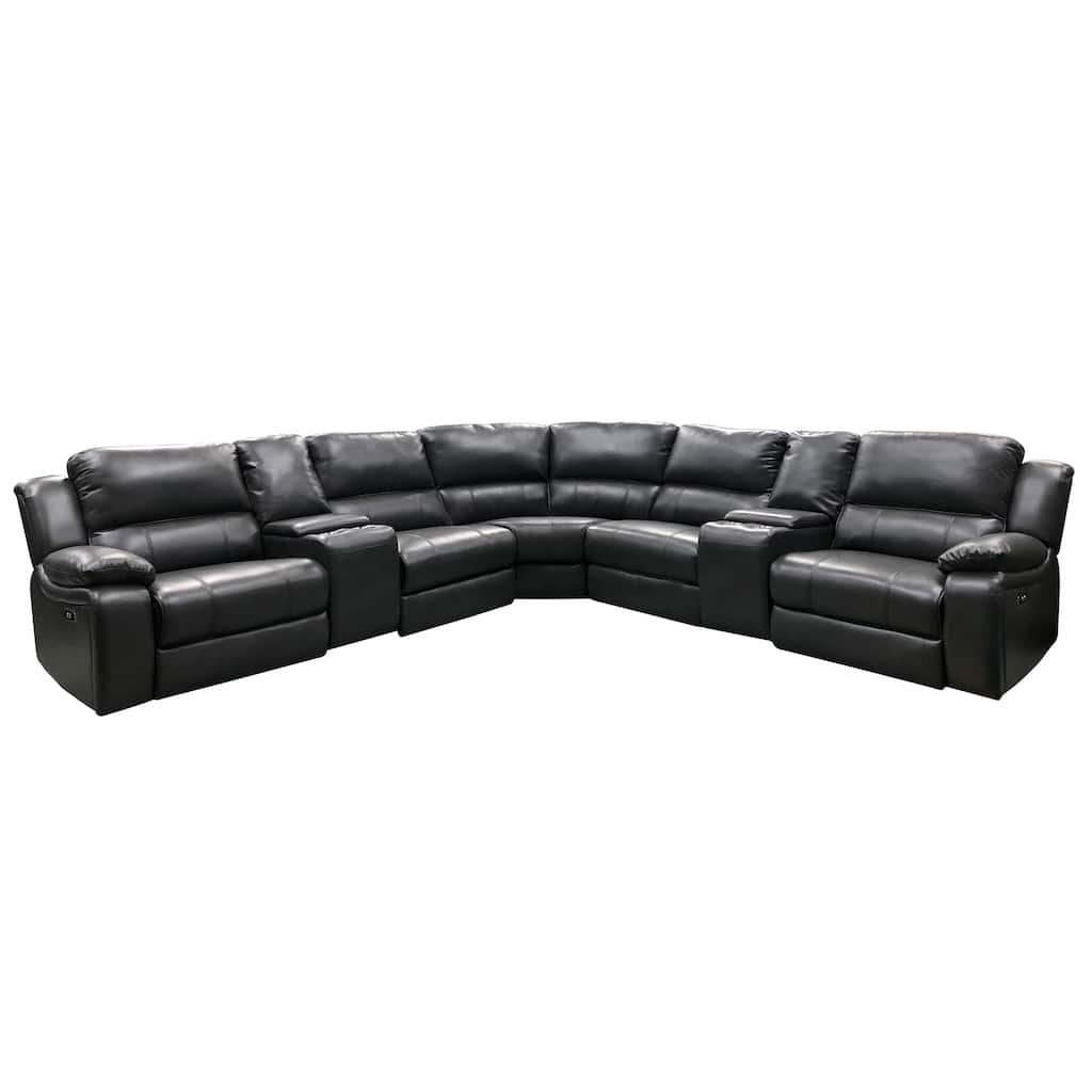 Brady 7 Piece Grey Power Reclining Living Room Sectional