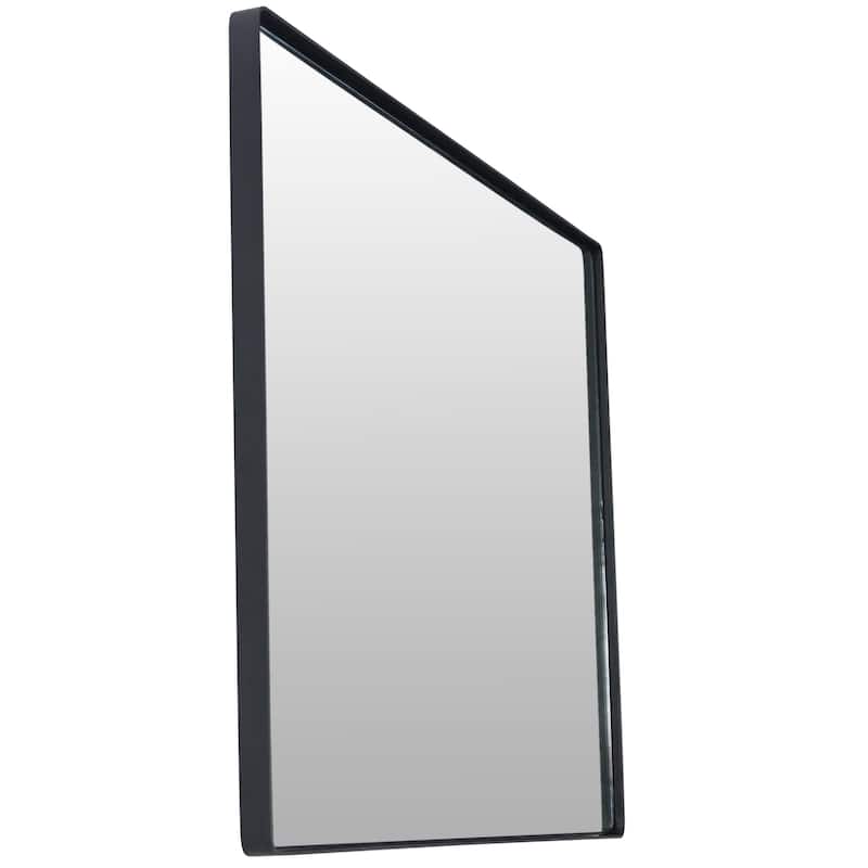 Varaluz Kye Rounded Rectangular Wall Mirror - Black