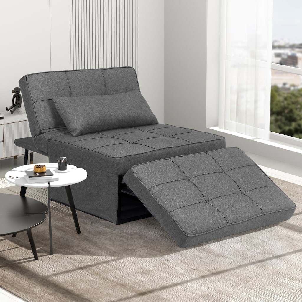Ainfox Convertible Sofa Bed,4 in 1 Multi-Function Folding Ottoman Bed with Adjustable Backrest