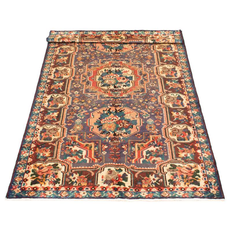 ECARPETGALLERY Hand-knotted Kayseri Vintage Navy Wool Rug - 5'4 x 10'4