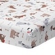 preview thumbnail 4 of 8, Lambs & Ivy Bow Wow Gray/Tan Dog/Puppy Nursery 4-Piece Baby Crib Bedding Set
