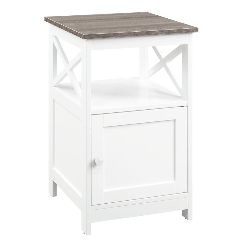 Convenience Concepts Oxford End Table with Storage Cabinet and Shelf