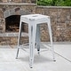 preview thumbnail 23 of 64, Backless Distressed Metal Indoor/Outdoor Counter Height Stool White