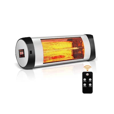 1500W Wall-Mounted Electric Heater Patio Infrared Heater with Remote Control - 26'' x 4'' x 8'' (L x W x H)
