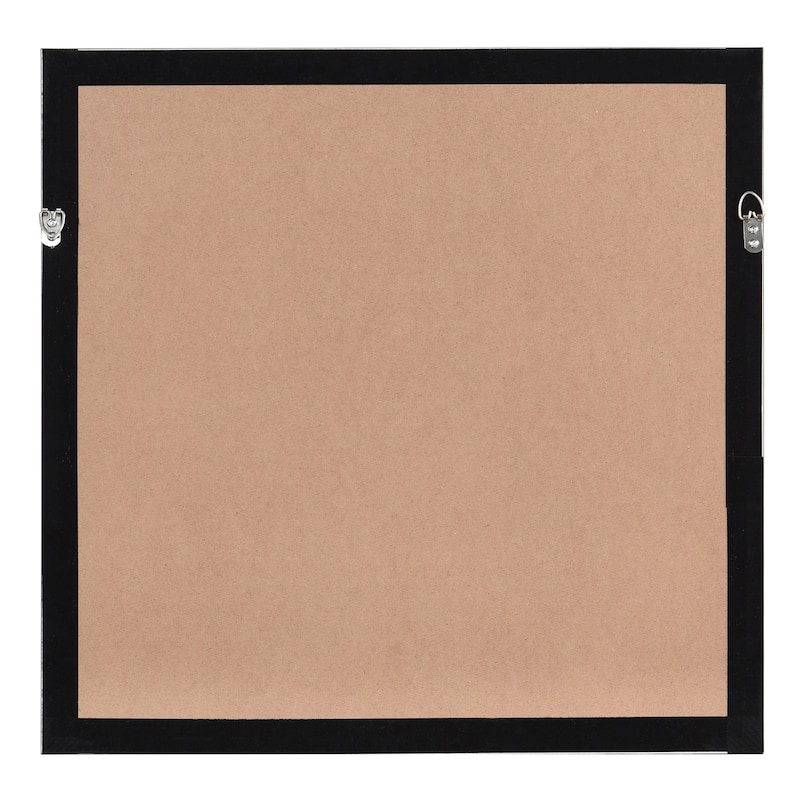 Swept Away Shadow Box II - Abstract Woven Rice Paper Wall Art - Brown Frame