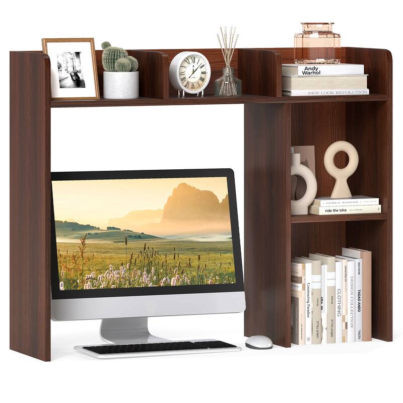 Costway Desk Bookshelf Desktop Storage Organizer Display Shelf Rack