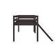 preview thumbnail 5 of 13, DHP Milton Kids' Low Loft Bed with Slide, Twin, Brown