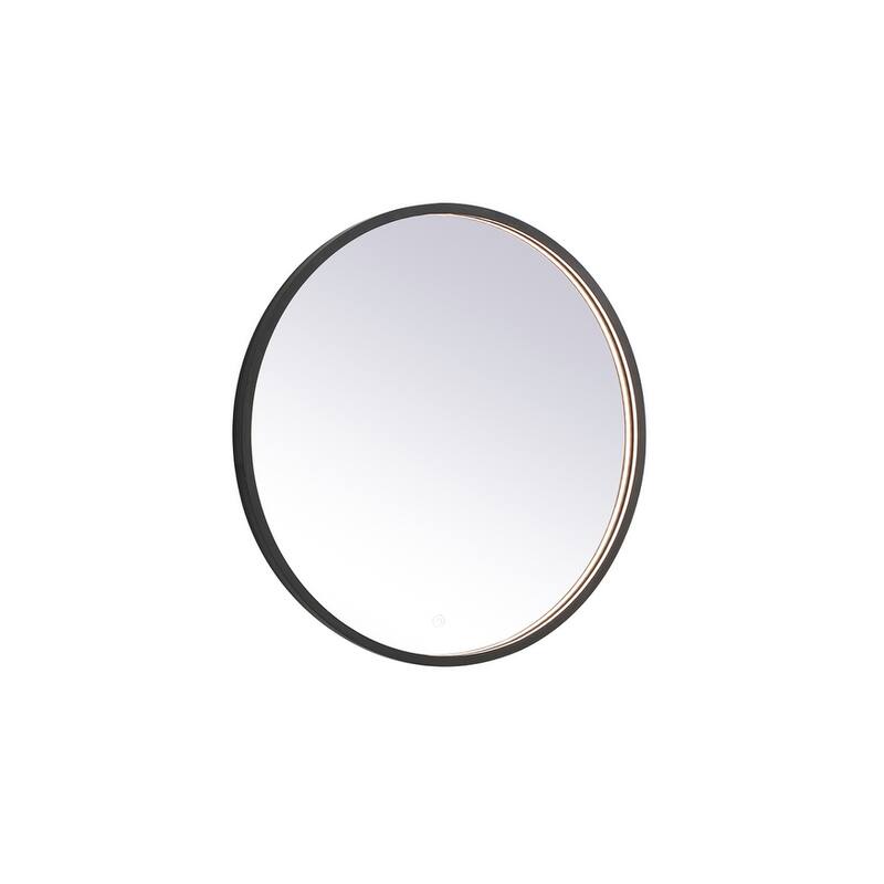 Indigo Home 28 inch LED mirror with adjustable color temperature - Black