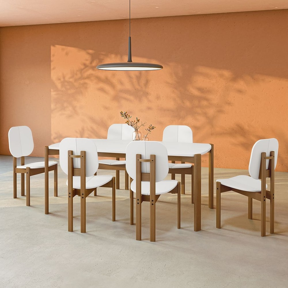 Manhattan Comfort Mid-Century Gales 70.87 Dining Table Set