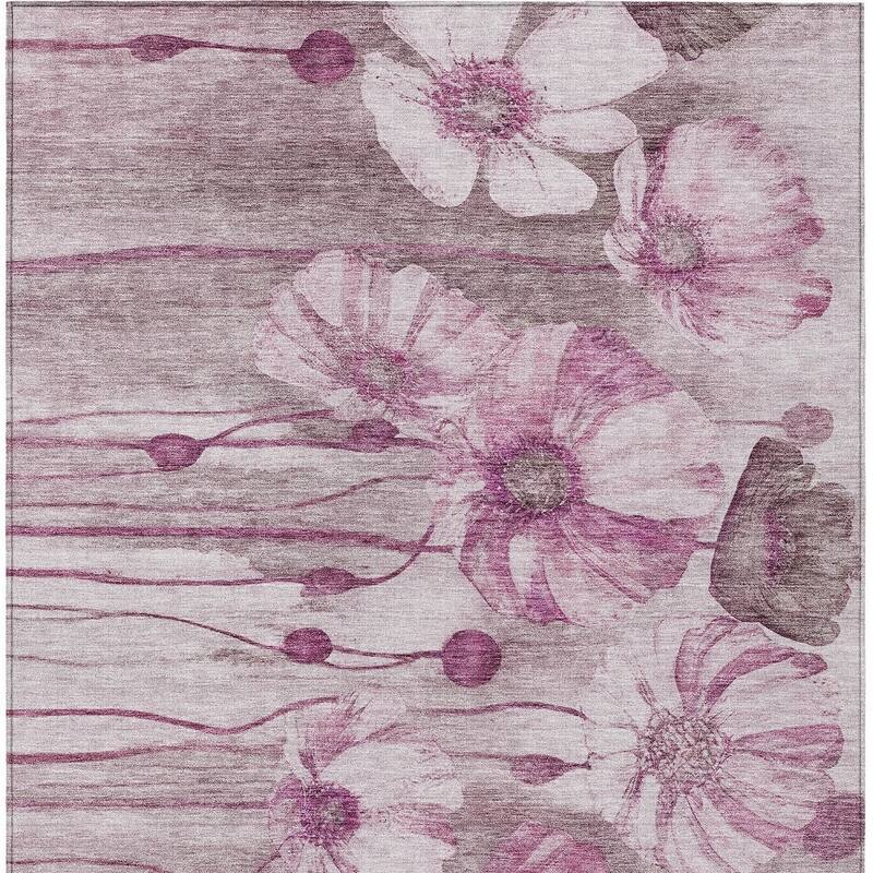 HomeRoots Floral Transitional Rectangle Outdoor Rug