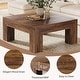 preview thumbnail 34 of 33, 39.4-Inch Square Coffee Table for Living Room, Farmhouse All Wooden Center Table