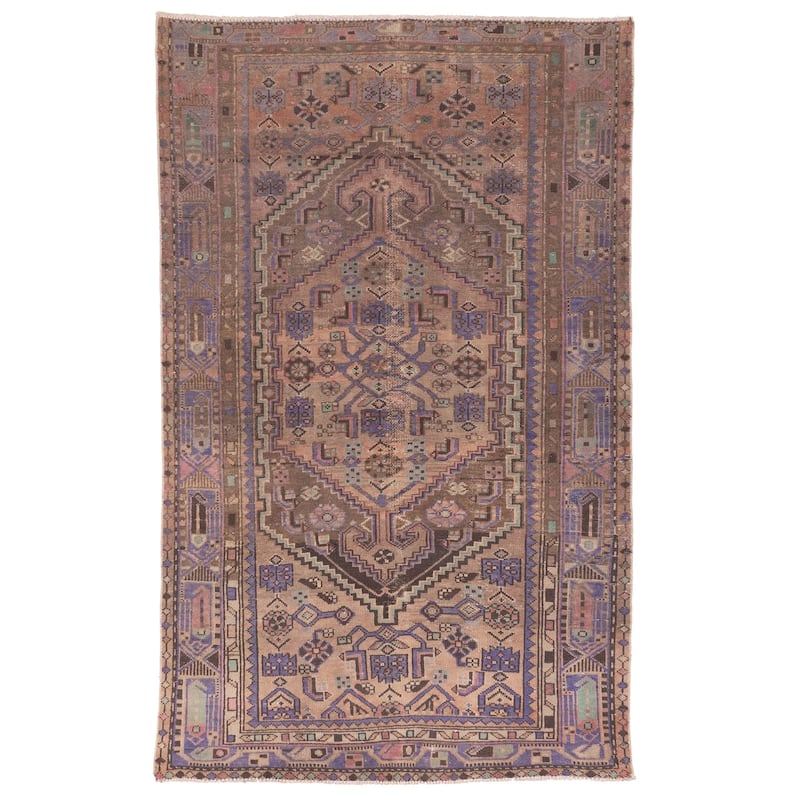 ECARPETGALLERY Hand-knotted Antalya Vintage Brown Wool Rug - 4'1 x 6'8