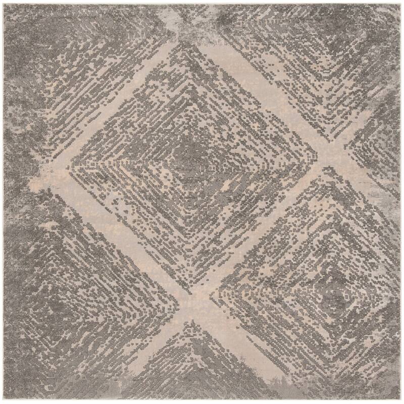 SAFAVIEH Meadow Crescenza Modern Abstract Rug - 6'7" Square - Taupe