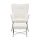 Izzy Modern Lounge Chair - N/A - White Sherpa/Black