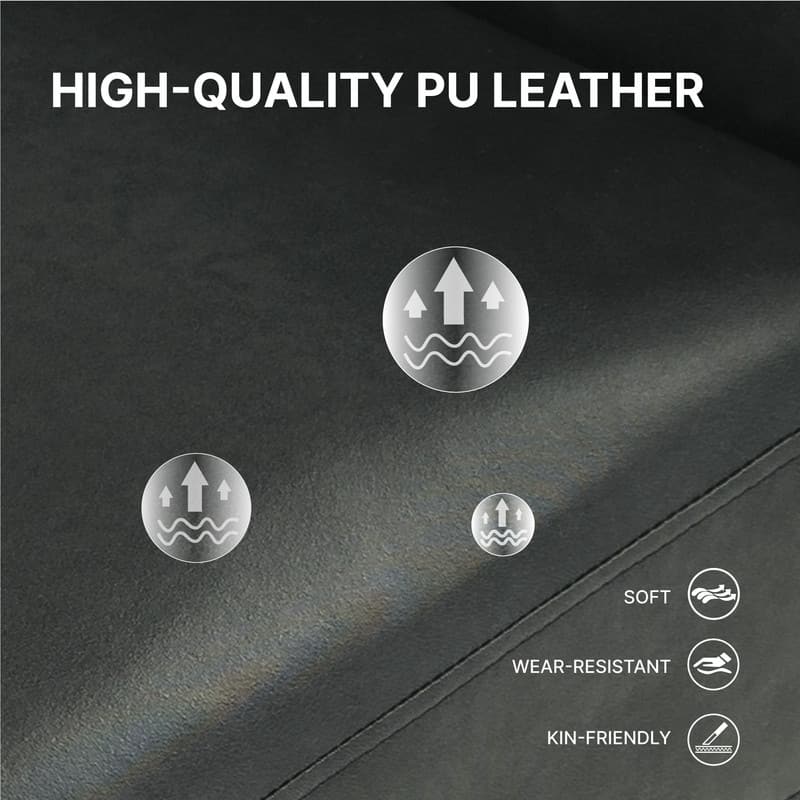 Spruce & Spring Ezra 89" Modern High Back Living Room Sofa with USB & Cup Holders