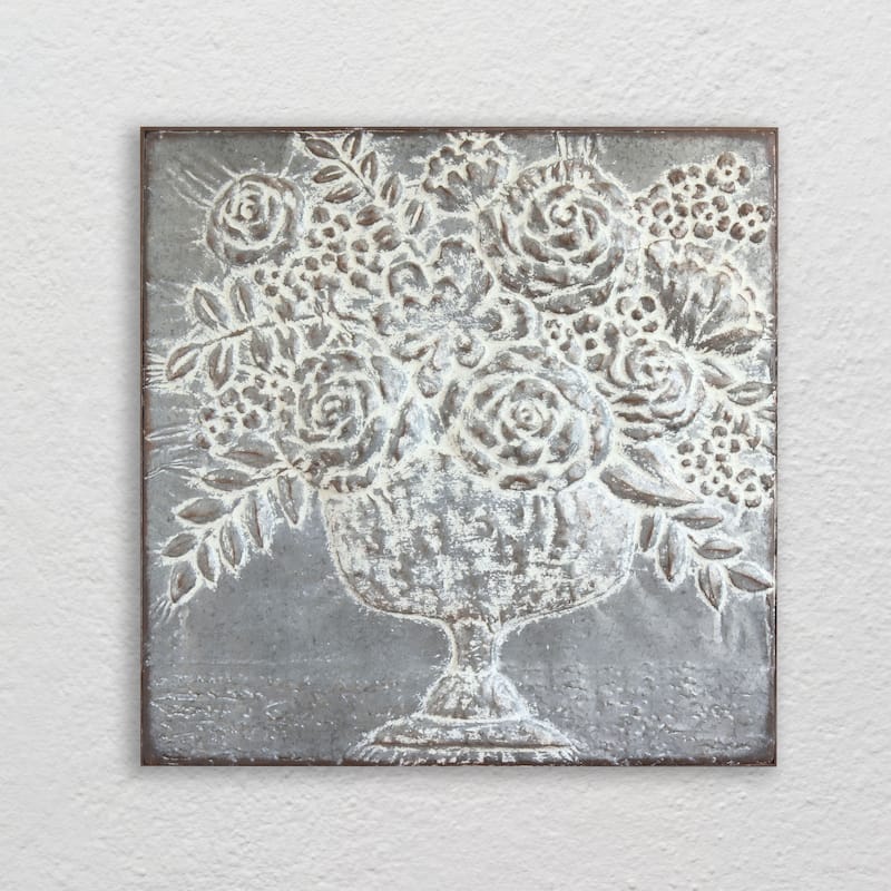 Metal Floral Bouquets Wall Décor - 36.25" x 36.25"