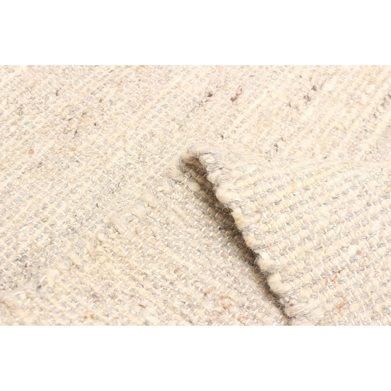 ECARPETGALLERY Braid weave Sienna Tan Wool Rug - 5'0 x 7'11