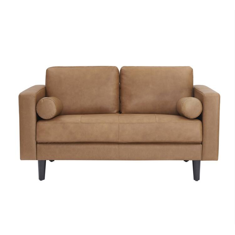 Genuine Mid-Century Leather Sofa Couch for Living Room Luxury Couch Sofa Furniture for Home Office Bedroom