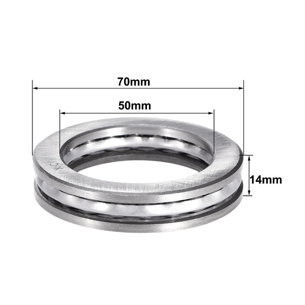 uxcell 51110 Single Direction Thrust Ball Bearings 50mm x 70mm x 14mm Chrome Steel