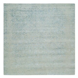 Hand Knotted Grey Modern and Contemporary with Wool & Silk Oriental Rug ...