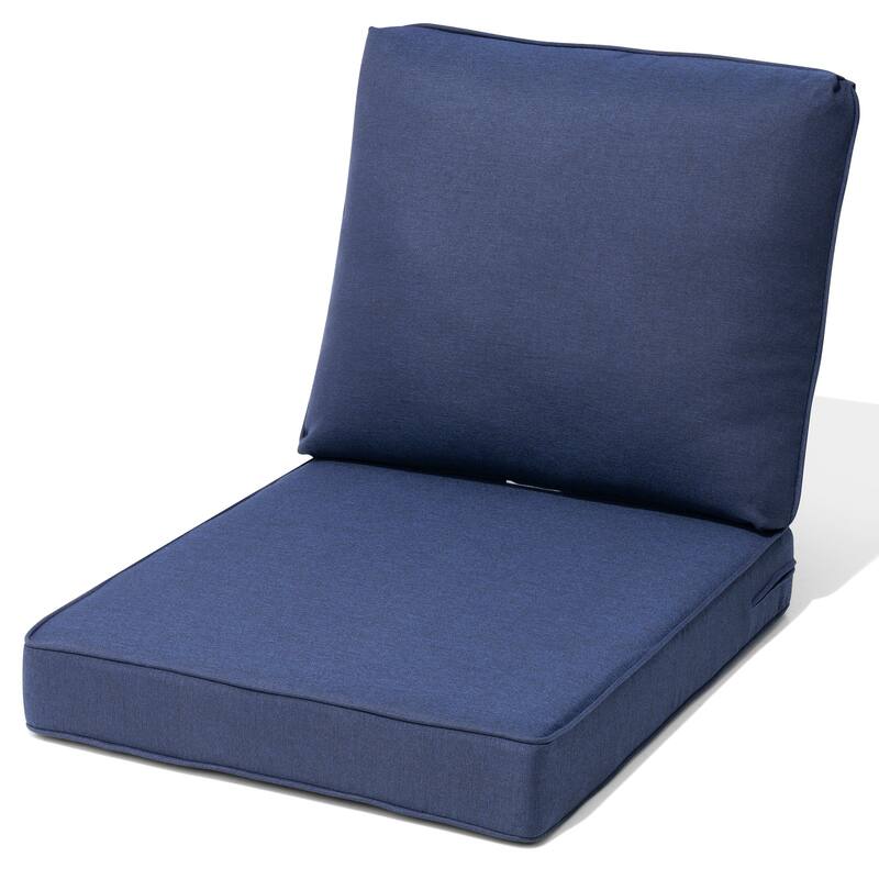 27.6 in W * 24.4 in D Outdoor Patio Deep Seat Cushion Chair Set - MIDNIGHT - 1PC