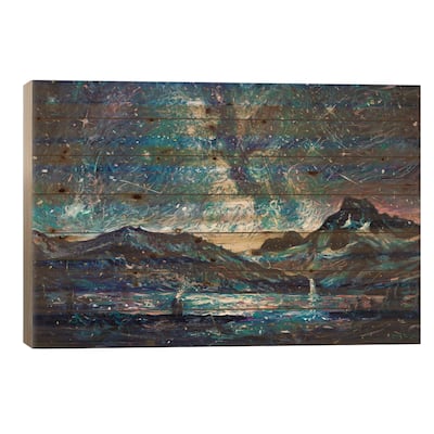 High Sierra Print On Wood by Jeff Johnson - Multi-Color