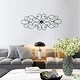 preview thumbnail 7 of 5, Black Scrolled Flower Metal Wall Decor Living Room Decoration Black