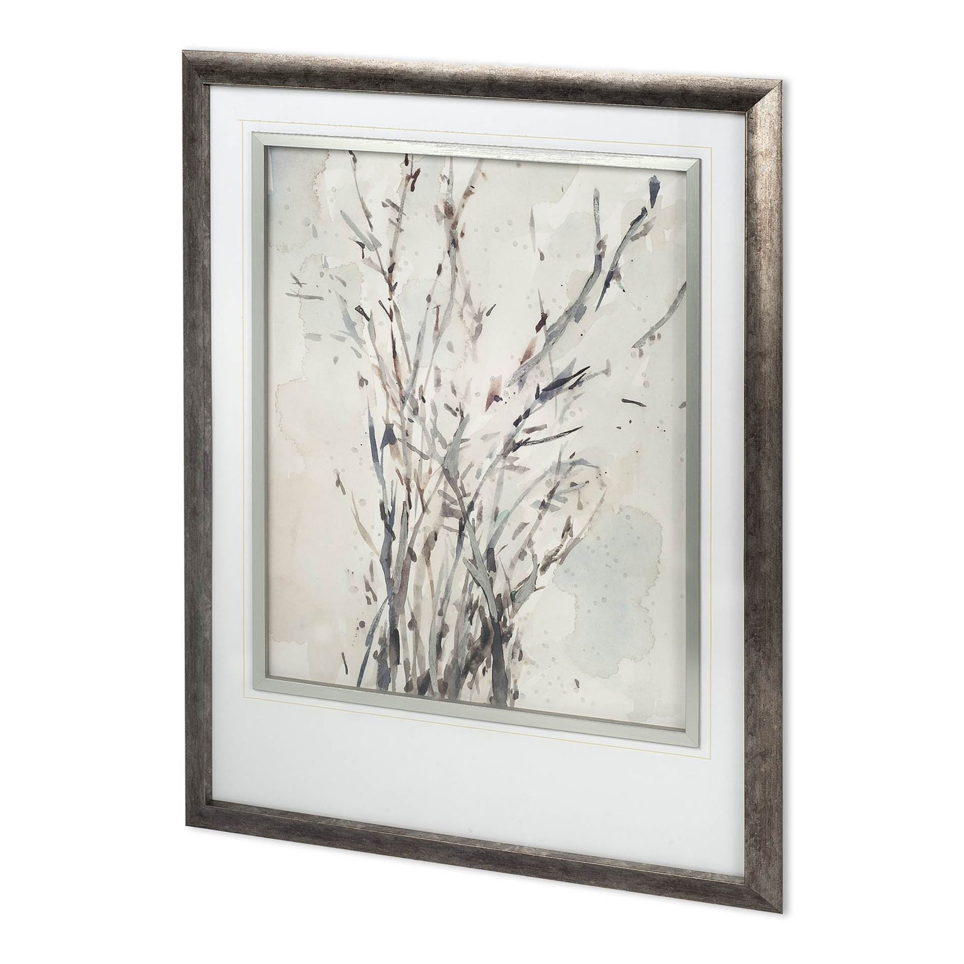 Mercana Custom Watercolor Branches I by Samuel Dixon Hand Embellished Framed Art Print Matted under Glass