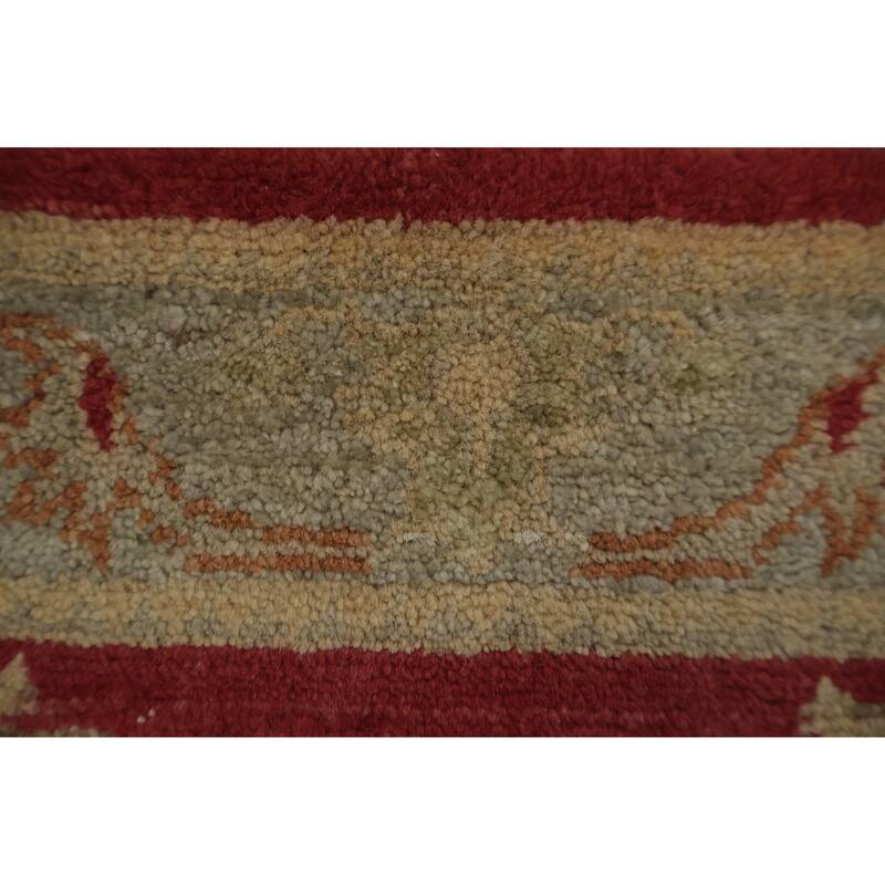 Hand Knotted Oriental 100% Wool Carpet Traditional Floral Red Peshawar Area Rug - 3' 0'' X 2' 2''