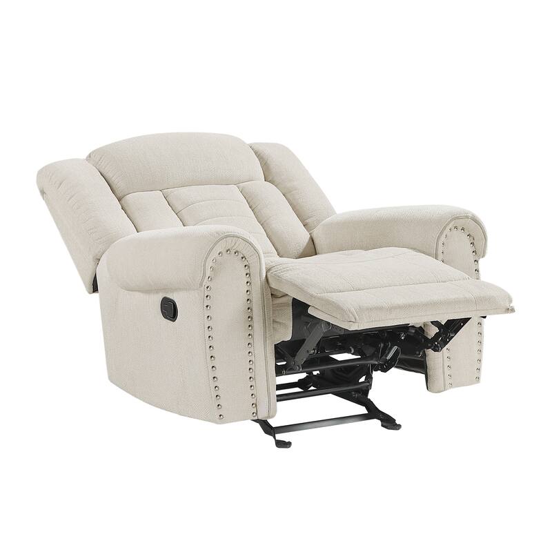 Neleh 42" Chenille Glider Reclining Chair - Gentle Gliding Motion