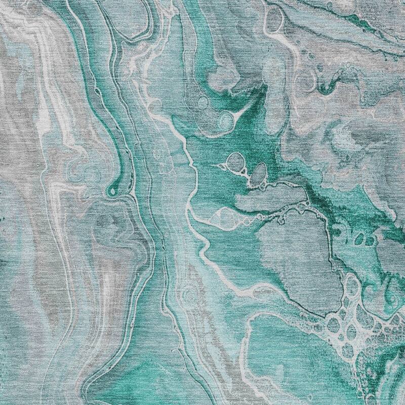 HomeRoots Abstract Modern Rectangle Outdoor Rug