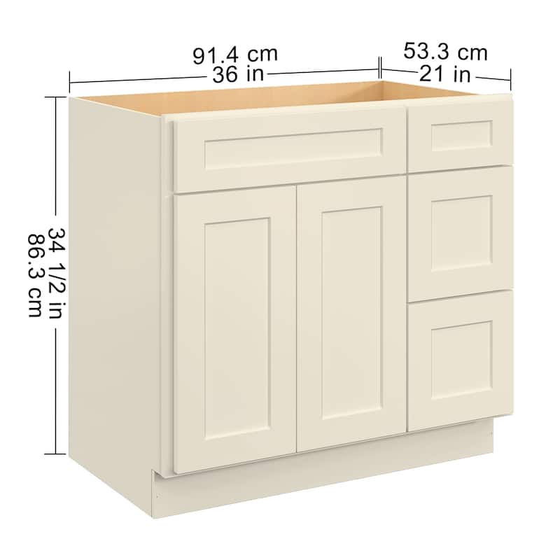 New Floor-Standing Bathroom Wooden Vanity Cabinet with Right Door