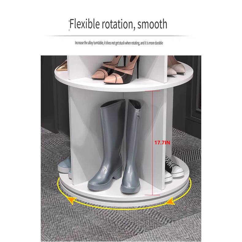 8 Tier Rotating Shoe Rack Tower, Spinning Shoe Display, Shoe Organizer,Vertical Handbag Rotate Shoes Closet Organization