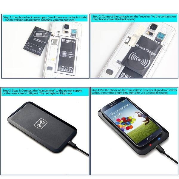 Shop Qi Wireless Charger Charging Pad Receiver Kit For