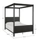 preview thumbnail 11 of 9, Monson Black Finish Metal Canopy Queen Bed by iNSPIRE Q Modern