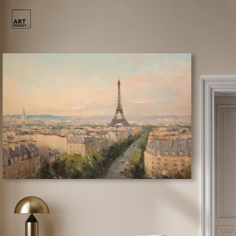 Early Morning Paris Canvas by Art Remedy, Gallery Wrapped