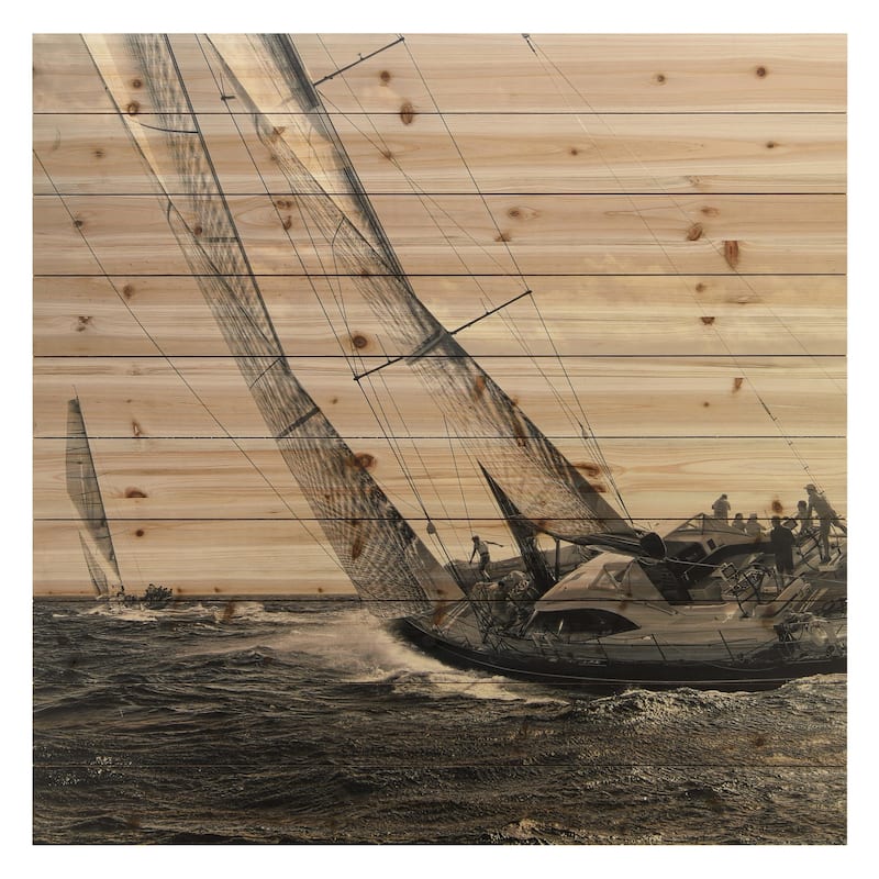 "Regatta" Arte de Legno Digital Print on Solid Wood Wall Art