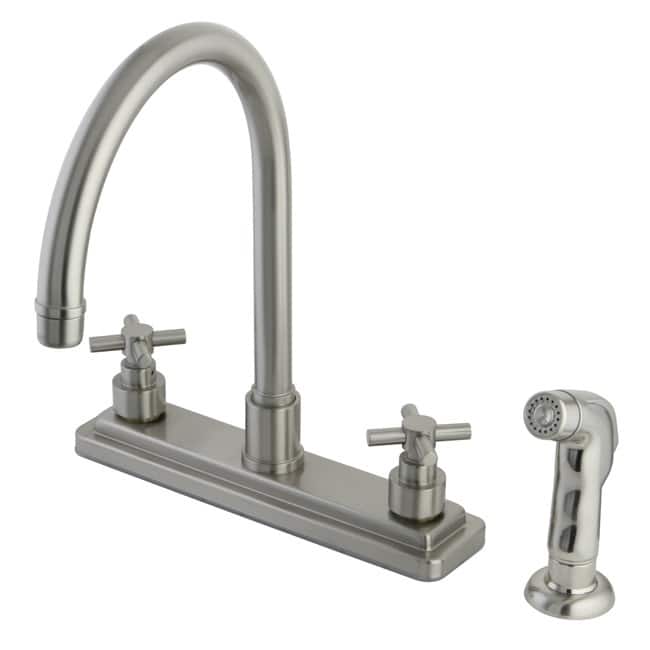 Kingston Brass Elinvar Centerset Kitchen Faucet with Deck Plate, Metal