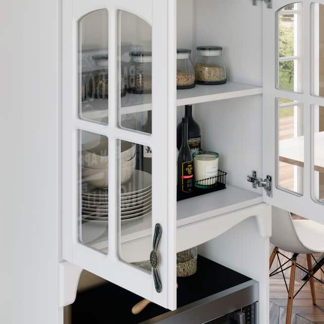 Living Skog Galiano Pantry Kitchen Microwave Storage Cabinet