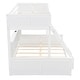 preview thumbnail 33 of 48, Twin XL / Full XL over Queen Bunk Bed with Open Cabinets and Charging Station, Storage Kids Bed Frame with Ladder
