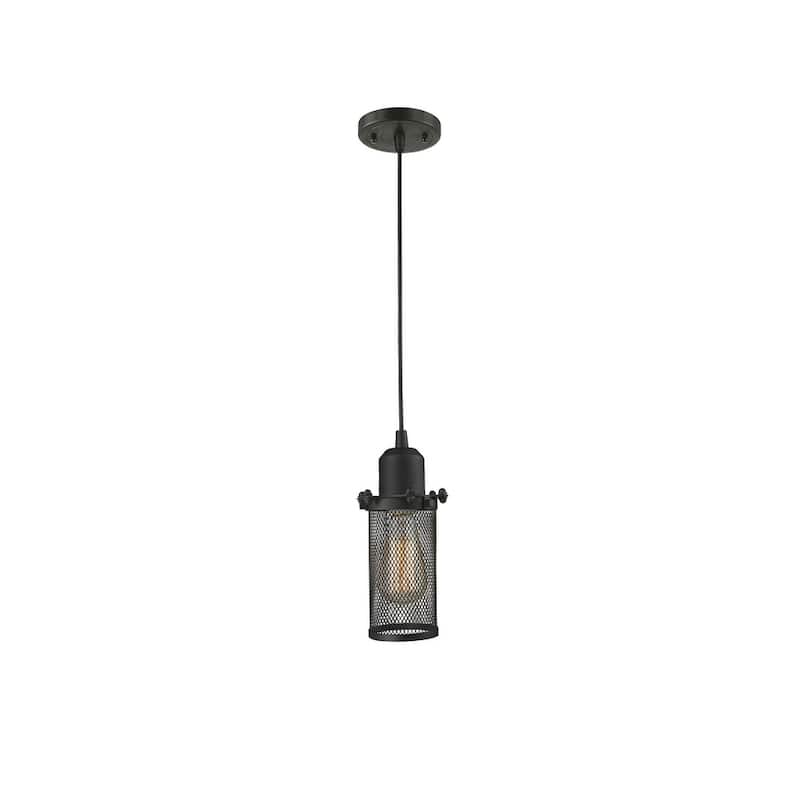 Innovations Lighting Quincy Hall 5" Wide Mini Pendant - Cord - Oil Rubbed Bronze
