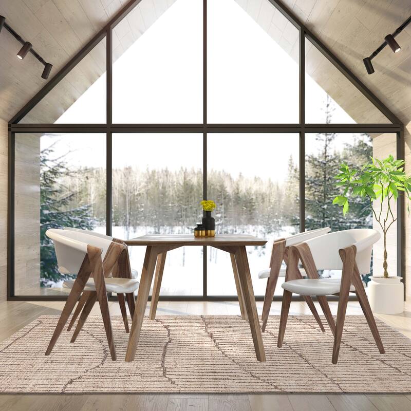 ECARPETGALLERY Hand-knotted Tangier Tan Wool Rug - 5'2 x 7'8