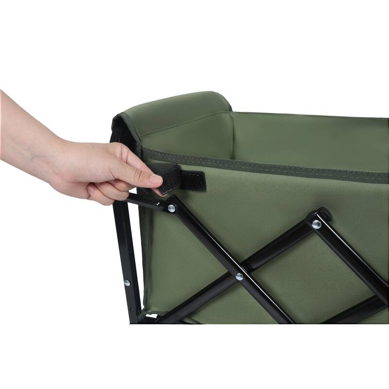Expandable Dual-Layer Utility Wagon with 100% Extra Space - Grocery Cart for Camping, Shopping, Sports, Gardening, Fishing