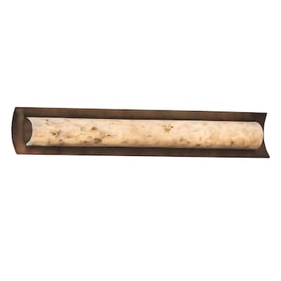 Justice Design Alabaster Rocks Lineate 30-inch Dark Bronze ADA Wall/ Bath Bar