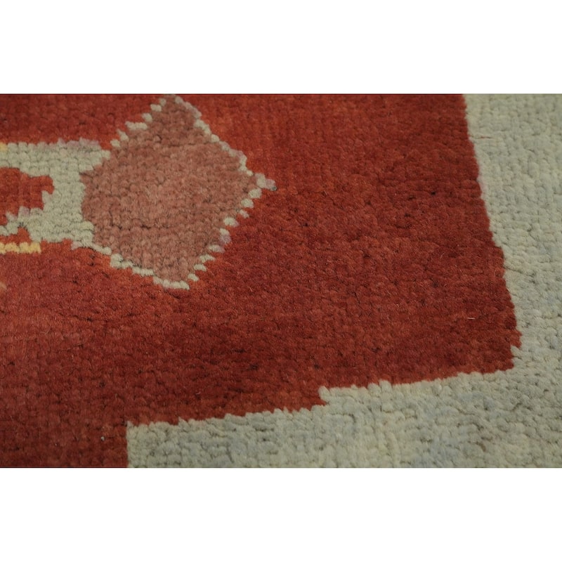 Geometric Gabbeh Vegetable Dye Area Rug Handmade Carpet - 8' 11'' X 6' 0''